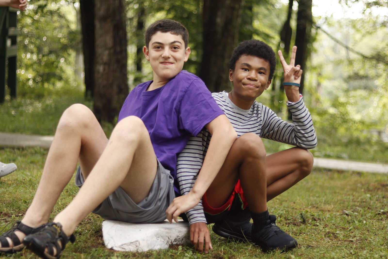 Summit campers spend time together outdoors.