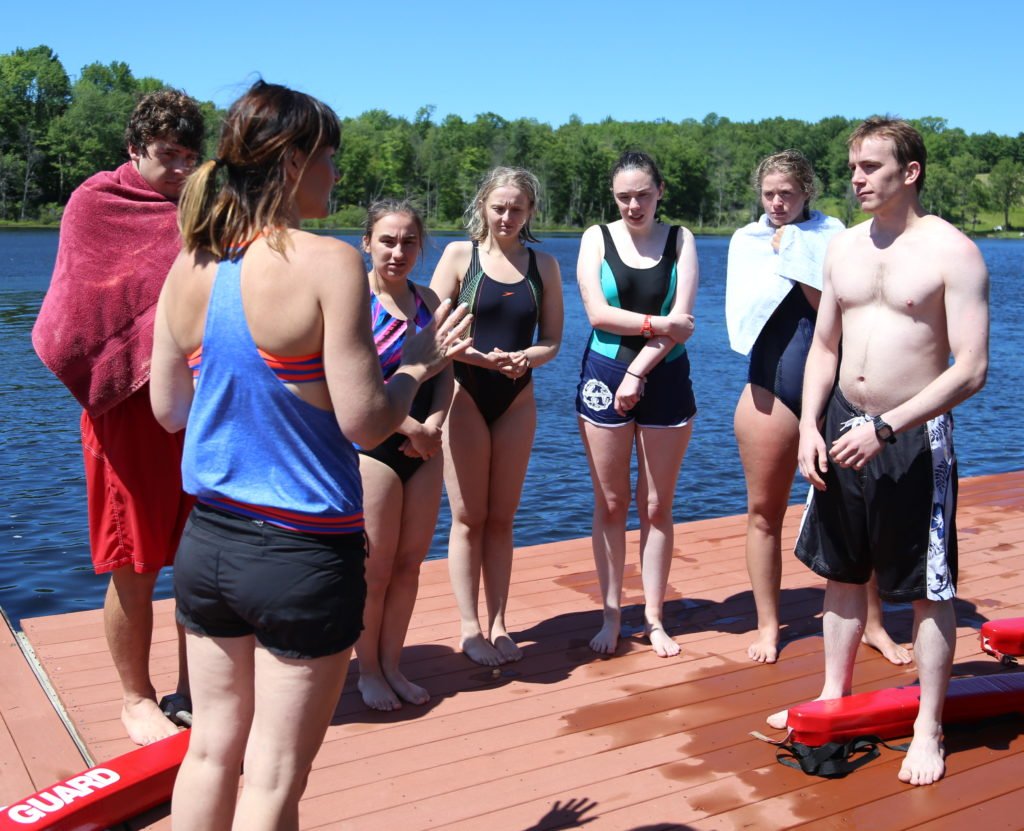 Campers share an activity at Summit.