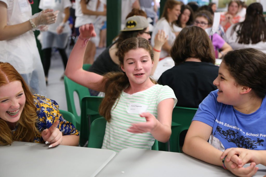 A shared moment from camp.
