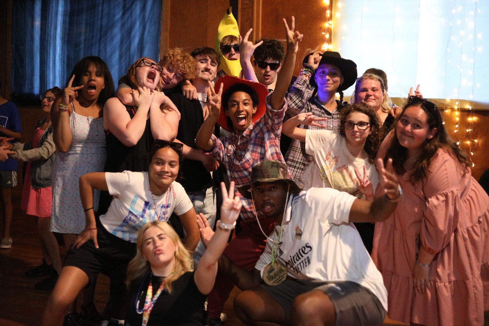Summit campers share a social moment together on campus.